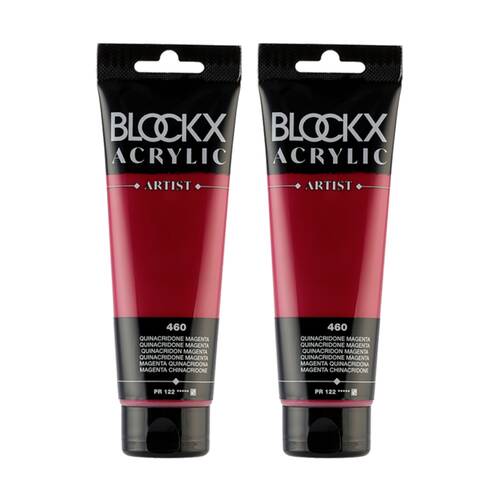 2PK Blockx Acrylic Anthradquin 120ml Paint Tube Art/Craft - Orange