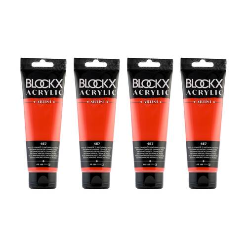 4PK Blockx Acrylic 120ml Paint Tube Art/Craft - Quinacridone Magenta