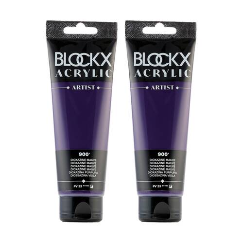 2PK Blockx Acrylic 120ml Paint Tube Art/Craft - Dioxazine Mauve