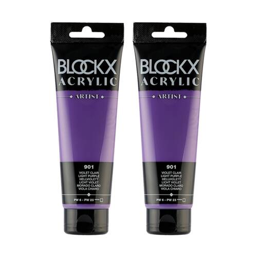 2PK Blockx Acrylic 120ml Paint Tube Art/Craft - Light Violet