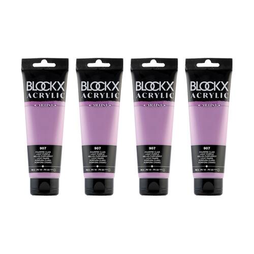 4PK Blockx Acrylic 120ml Paint Tube Art/Craft - Ultramarine Violet