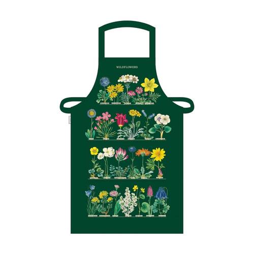 Cavallini Apron Cotton Adjustable Fit & Front Pocket Kitchen Wear Wildflowers