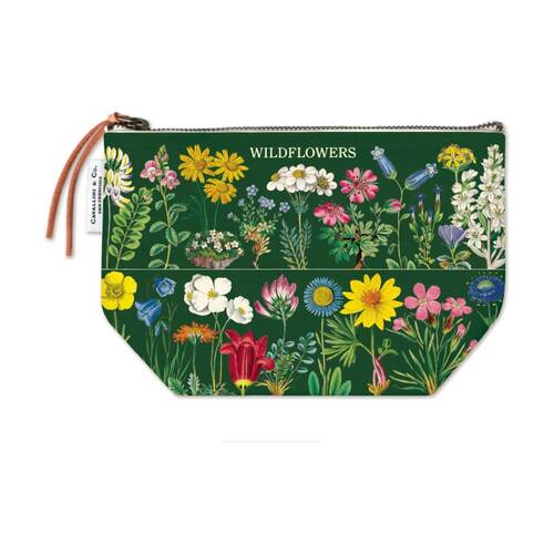 Cavallini Pouch Wildflowers 2 Vintage Floral Cotton 22x15cm Organiser