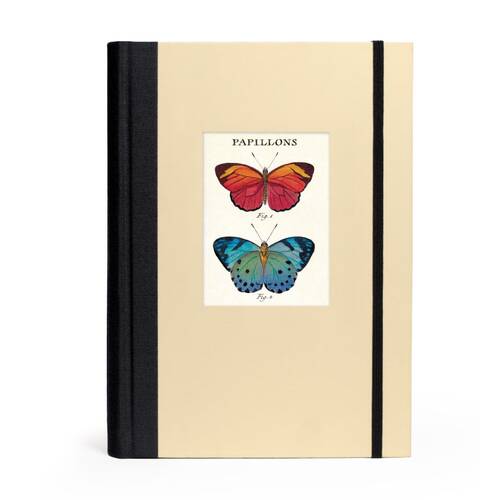 Cavallini Window Journal Hardcover Lined Page Notebook Butterflies