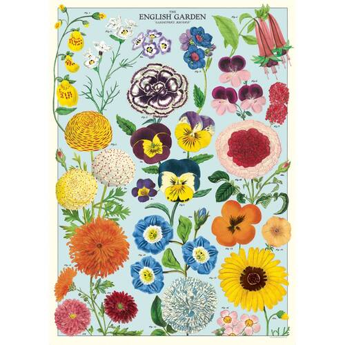 Cavallini Poster Gift Wrap Paper Vintage Artwork English Garden 50x70cm