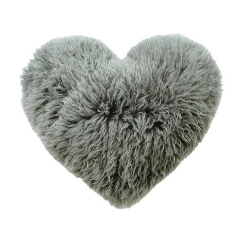 Huxford Grove The Gulgong Long Wool Sheepskin Heart? Cushion Fossil