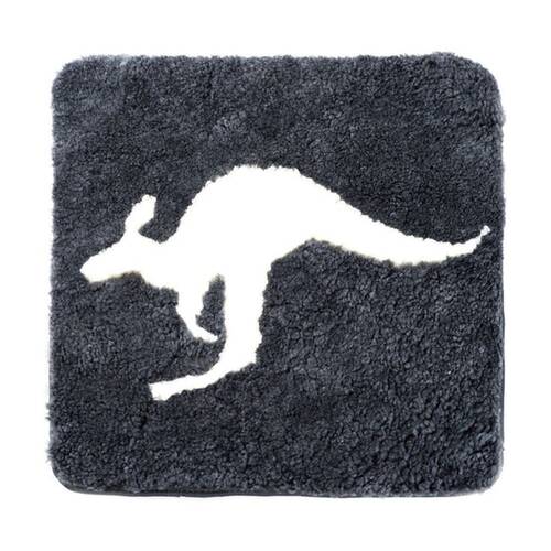Huxford Grove Shorn Sheepskin Cushion Cover Kangaroo 45x45cm Grey