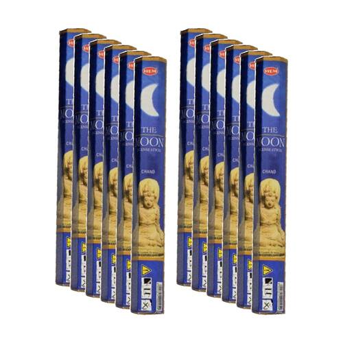 12PK HEM Home Fragrance Scented Smelling Incense Sticks Packet Set The Moon