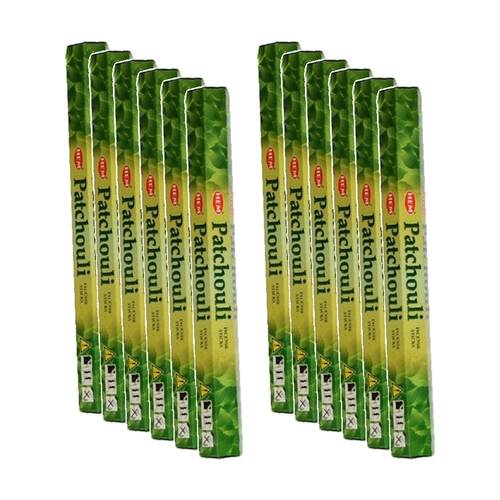 12PK HEM Home Fragrance Scented Smelling Incense Sticks Packet Set Patchouli