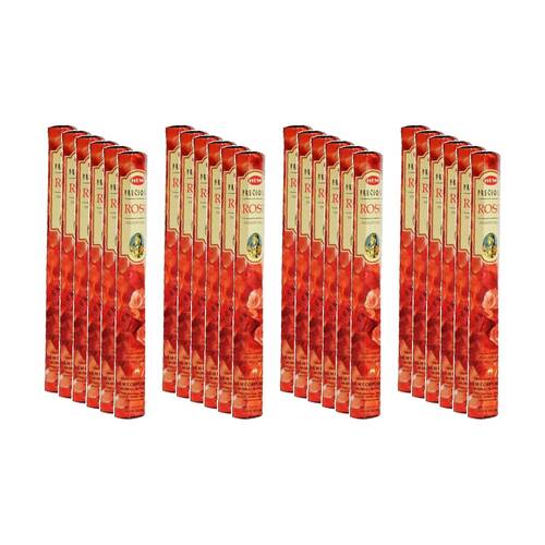 24PK HEM Home Fragrance Scented Smelling Incense Sticks Packet Set Precious Rose