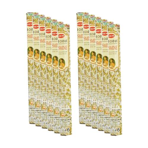 12PK HEM Home Fragrance Scented Smelling Incense Sticks Packet Set Jasmine