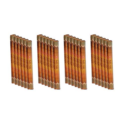 24PK HEM Home Fragrance Scented Smelling Incense Sticks Packet Set Musk