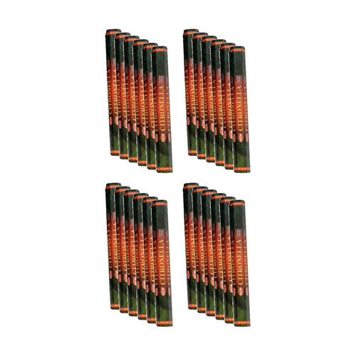 24PK HEM Home Fragrance Scented Smelling Incense Sticks Packet Set Citronella