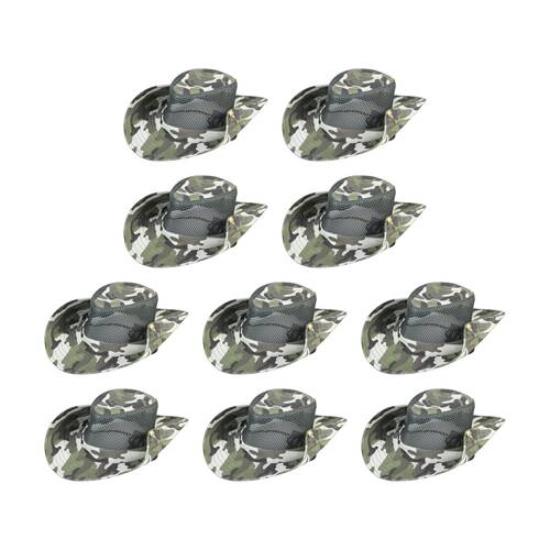 10PK Wildtrak Hat Wide Brim Outdoor Camo With Neck Cord 37cm Diameter