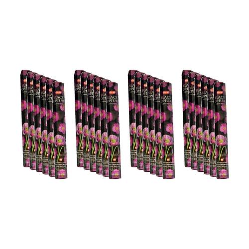 24PK HEM Home Fragrance Scented Smelling Incense Sticks Packet Set Black Opium