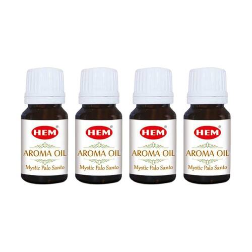 4PK HEM Home Fragrance Scented Smelling Oil Bottle 10ml Mystic Palo Santo