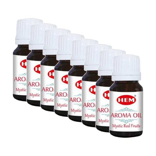 8PK HEM Home Fragrance Scented Smelling Oil Bottle 10ml Mystic Red Fruits