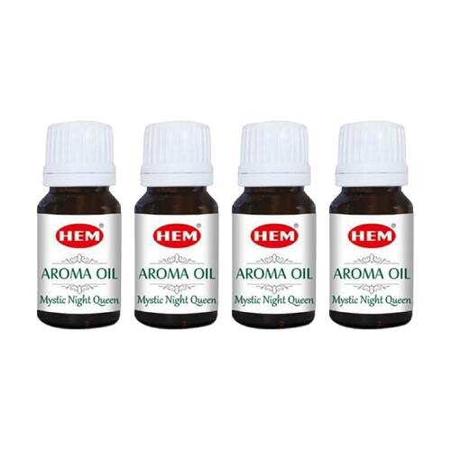 4PK HEM Home Fragrance Scented Smelling Oil Bottle 10ml Mystic Night Queen