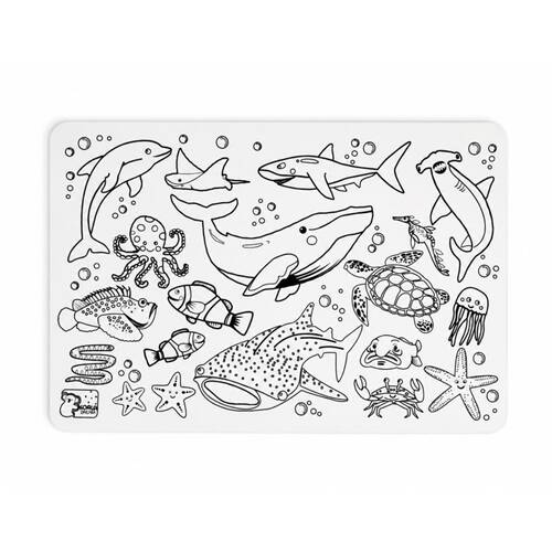 Koala Dream Reusable Silicone Drawing Mat Sea Animals Kids 3y+ 37.5x25.5cm