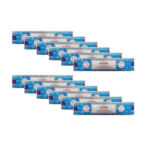 12PK Satya Home Fragrance Scented Incense Sticks Packet Set 15gm Karma