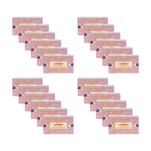 24PK Satya Home Fragrance Scented Incense Sticks Packet Set 15gm Lavender
