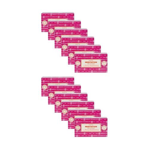 12PK Satya Home Fragrance Scented Incense Sticks Packet Set 15gm Meditate
