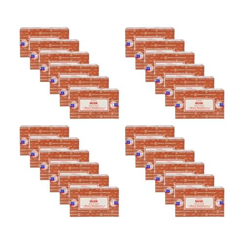 24PK Satya Home Fragrance Scented Incense Sticks Packet Set 15gm Musk