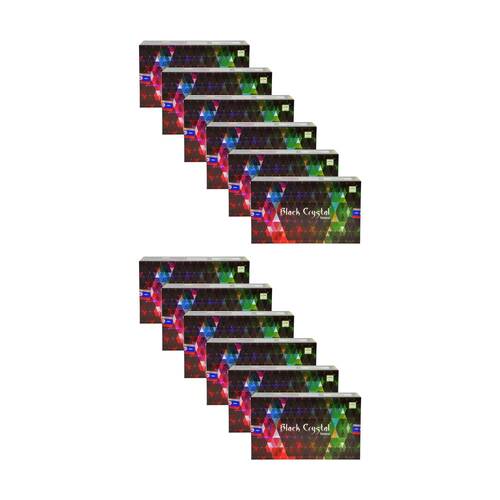 12PK Satya Home Fragrance Scented Incense Sticks Packet Set 15gm Black Crystal