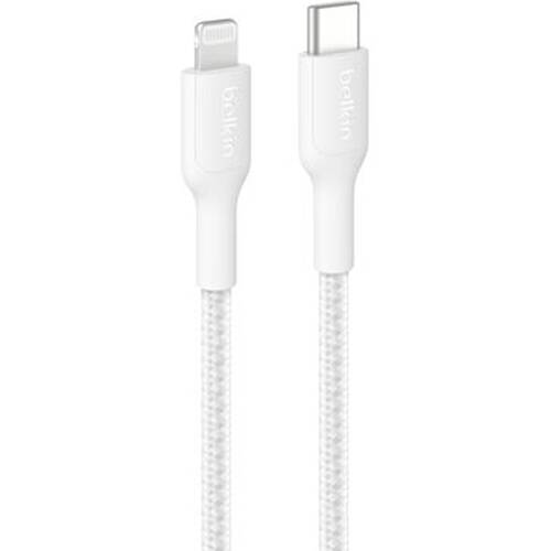 Belkin BoostCharge MFi-Certified USB-C to Lightning Charging Cable 1m White