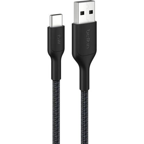 Belkin BoostCharge Pro Braided USB-A to USB-C Charging Cable 2m Black