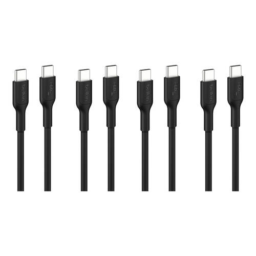 4PK Belkin BoostCharge USB-C to C 60W Charge Cable Universally Compatible 1m Blk