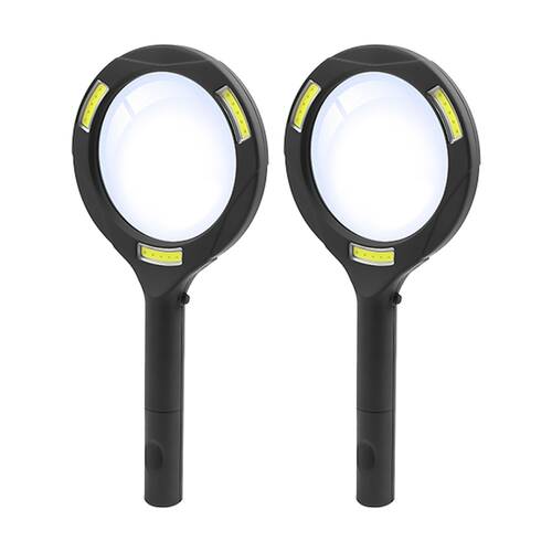 2PK Camelion HD Magnifying Glass W/ 120 Lumens Light 5x Magnification