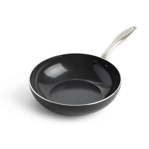 GreenPan Ceramic Non-Stick Royal Wok Kitchen Cooking Tool 28cm Black
