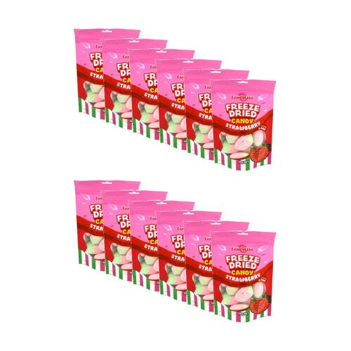 12PK Candy Cove CandyCove Freeze Dried Strawberry 50g Candy/Lollies/Gummies