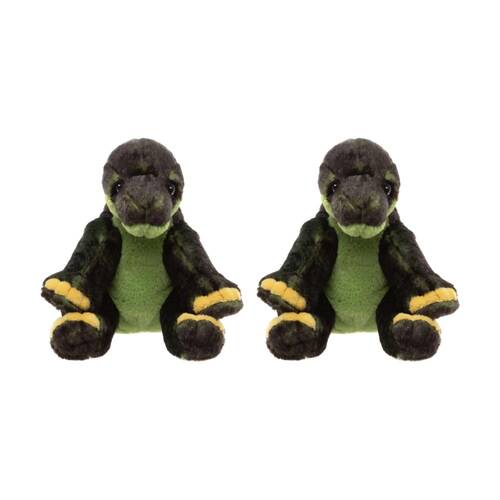 2PK Charlie Bears Stegosaurus Dinosaur Cuddle Cub Plush Kids Soft Toy 0y+ Green