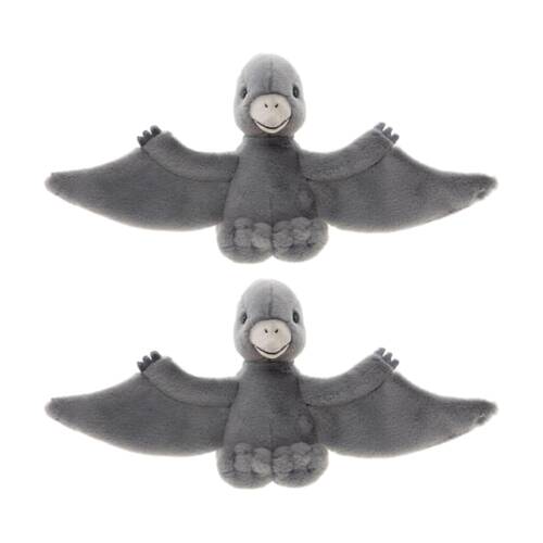 2PK Charlie Bears Pterodactyl Dinosaur Cuddle Cub Plush Kids Soft Toy 0y+ Grey
