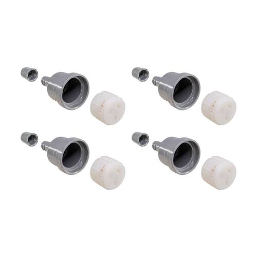 4PK Hpm 10A Extension Lead Socket Clear 3 Pin 10Amp HPM