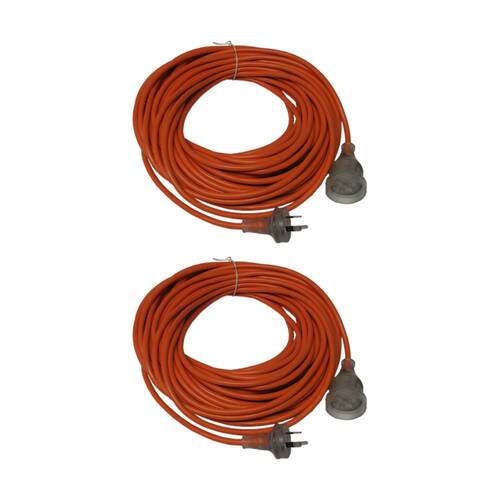 2PK Cleanstar 18m Extension Lead 10 Amp With Illuminated Socket Orange