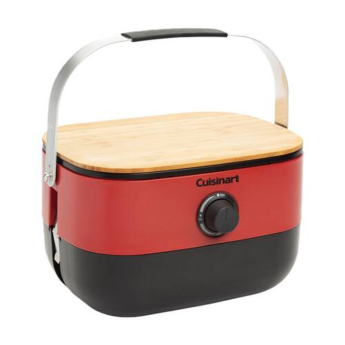 Cuisinart Venture Portable BBQ Cast Iron W/ Propane Gas - Red