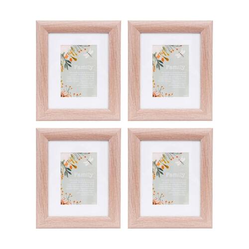 4PK Cottage Grove 5x7 Wooden Frame Plexi-Glass Window Tan Olive 32x27x2cm