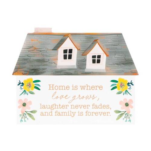 Cottage Grove Love Grows Blockword Wooden Block Decor MDF White Green