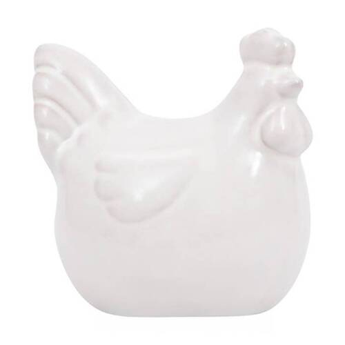 Cottage Grove Ceramic Hen Ornament Decor White Small 13x10x11cm