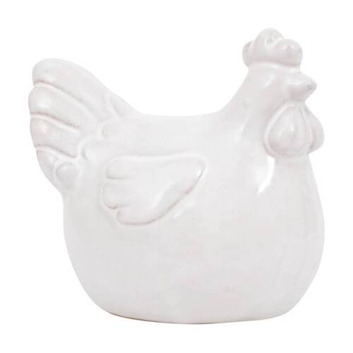 Cottage Grove Ceramic Hen Ornament Decor White Large 16.5x12x16cm