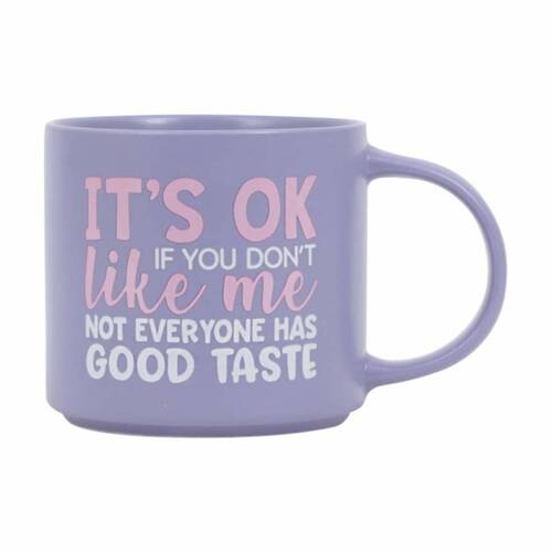 Cheeky Mugs Good Taste Ceramic Mug Dishwasher Safe Purple 390ml