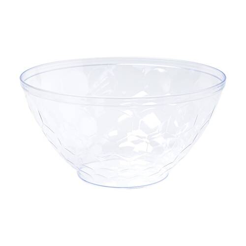 24x Partyware Heavy Duty Reusable Dimpled Salad Bowl Tableware 220mm Clear
