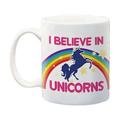 Aquarius I Believe In Unicorns Dishwasher Microwave Safe Jumbo Mug Rainbow
