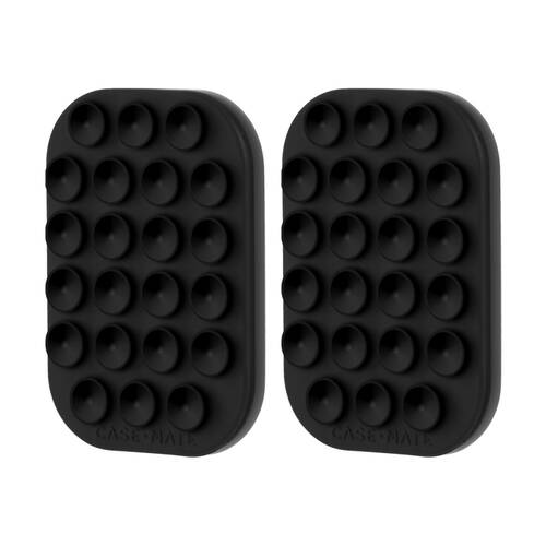 2PK Case-Mate Mobile Phone Case Adhesive Suction Cup Mount Accessory Black