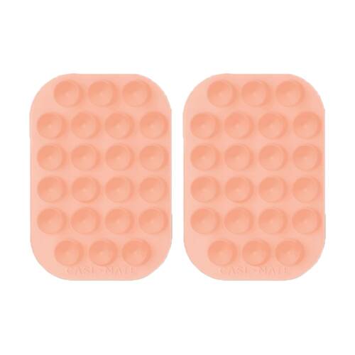 2PK Case-Mate Mobile Phone Case Adhesive Suction Cup Mount Accessory Peach
