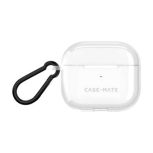 Case-Mate Tough Protection Case for AirPods 4 W/ Carabiner Clear