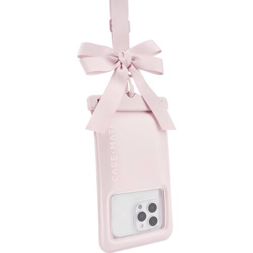 Case-Mate Large Waterproof Bow Mobile Phone Pouch Accessory Ballet Pink